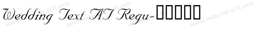 Wedding Text AT Regu字体转换